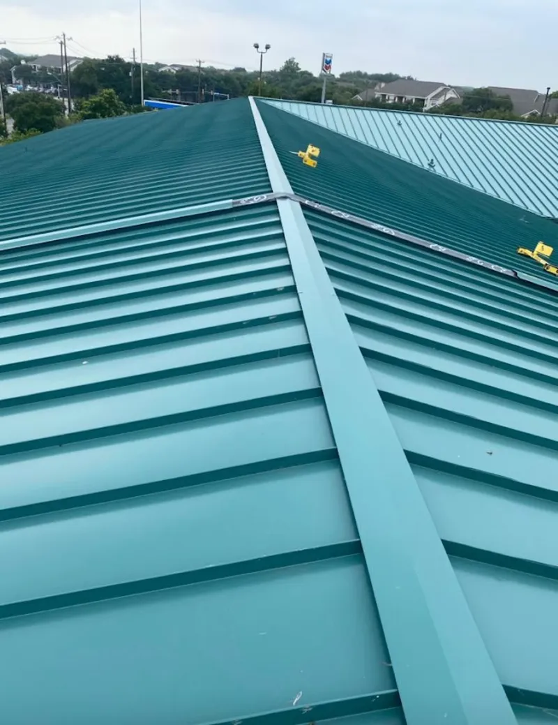 Green commercial metal roof ridge and valley for Metal Roof Repair in Greeneville