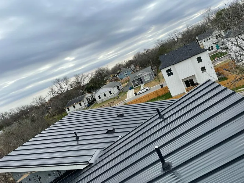 Standing seam metal roof panels with vents for Skylight Repair in Greeneville